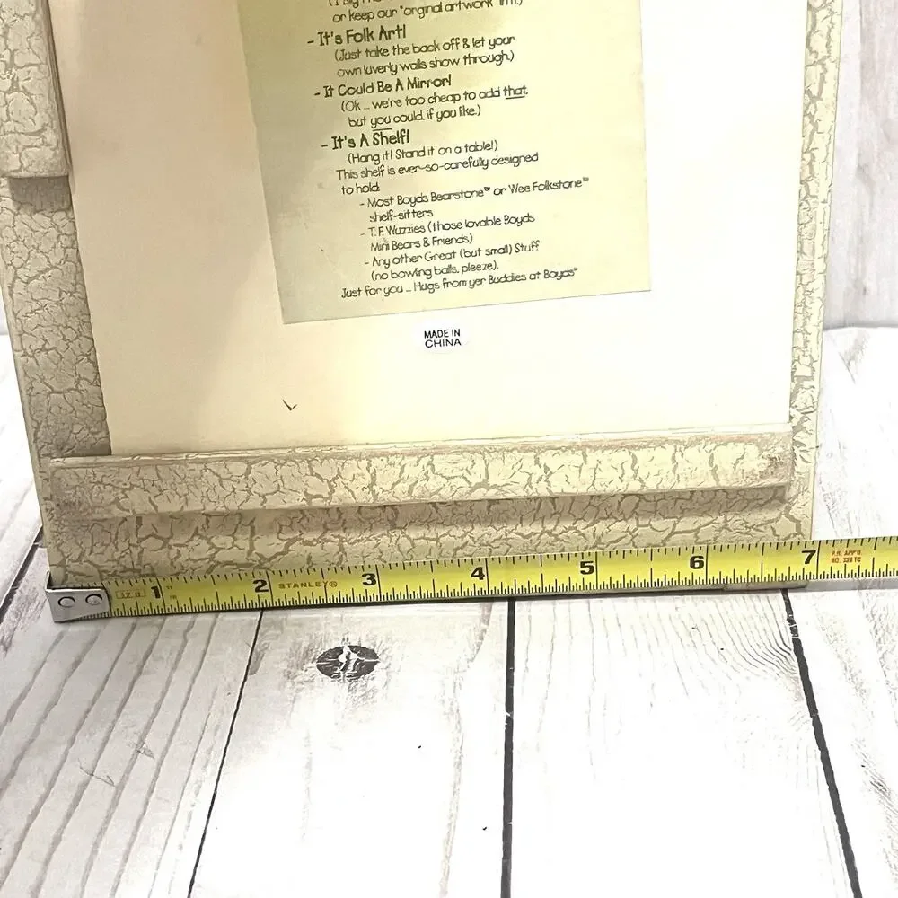 NEW!! Boyd’s Bear Cottagecore Photo Frame Window W/Shelf Farmhouse 9